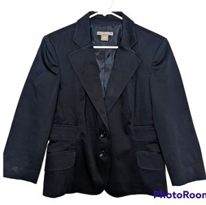 Ann Taylor navy two-button blazer size 8